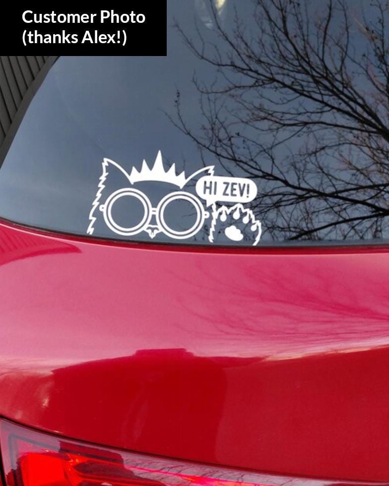 Hi Zev! White Decal
