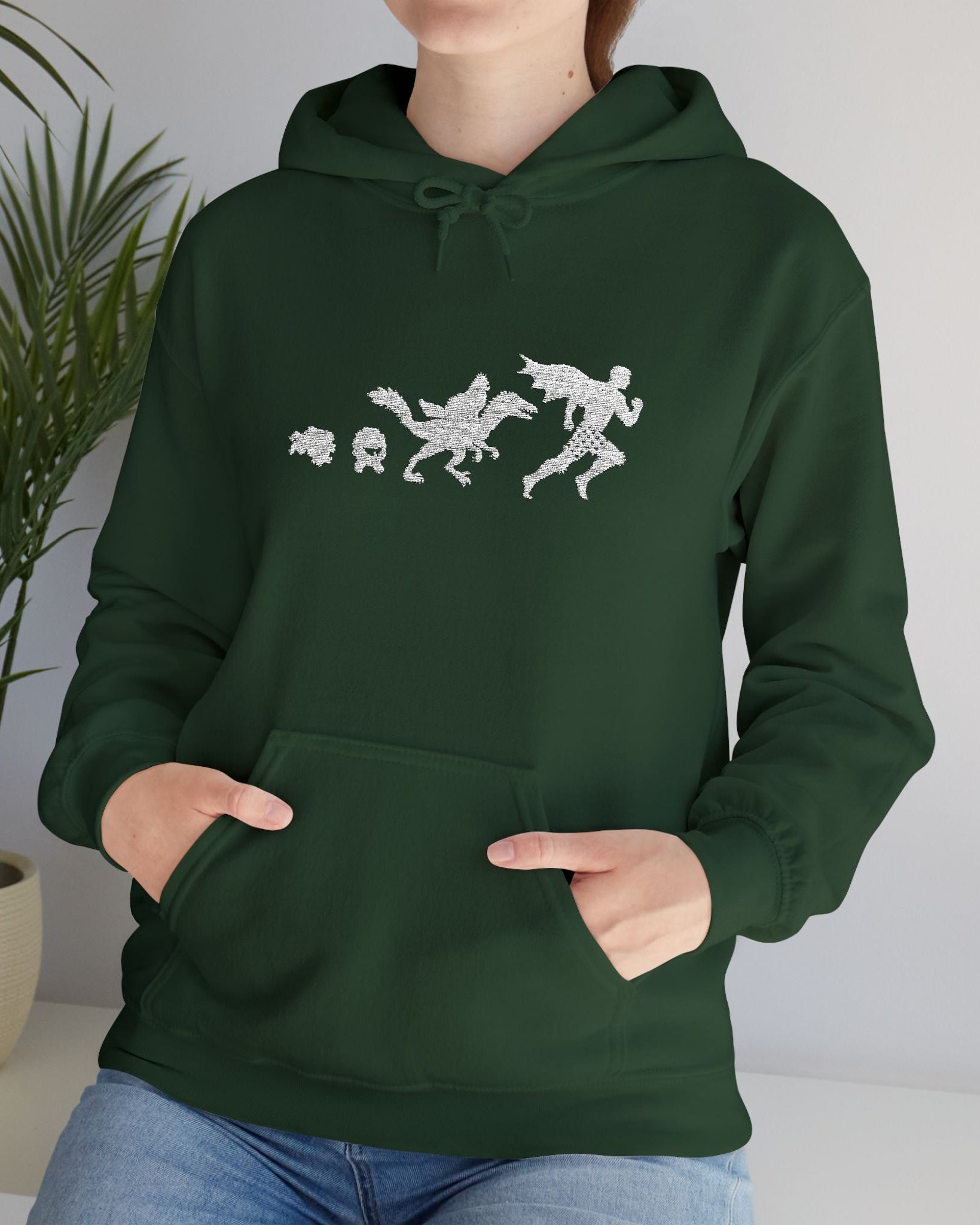 Silhouettes Embroidered Hoodie