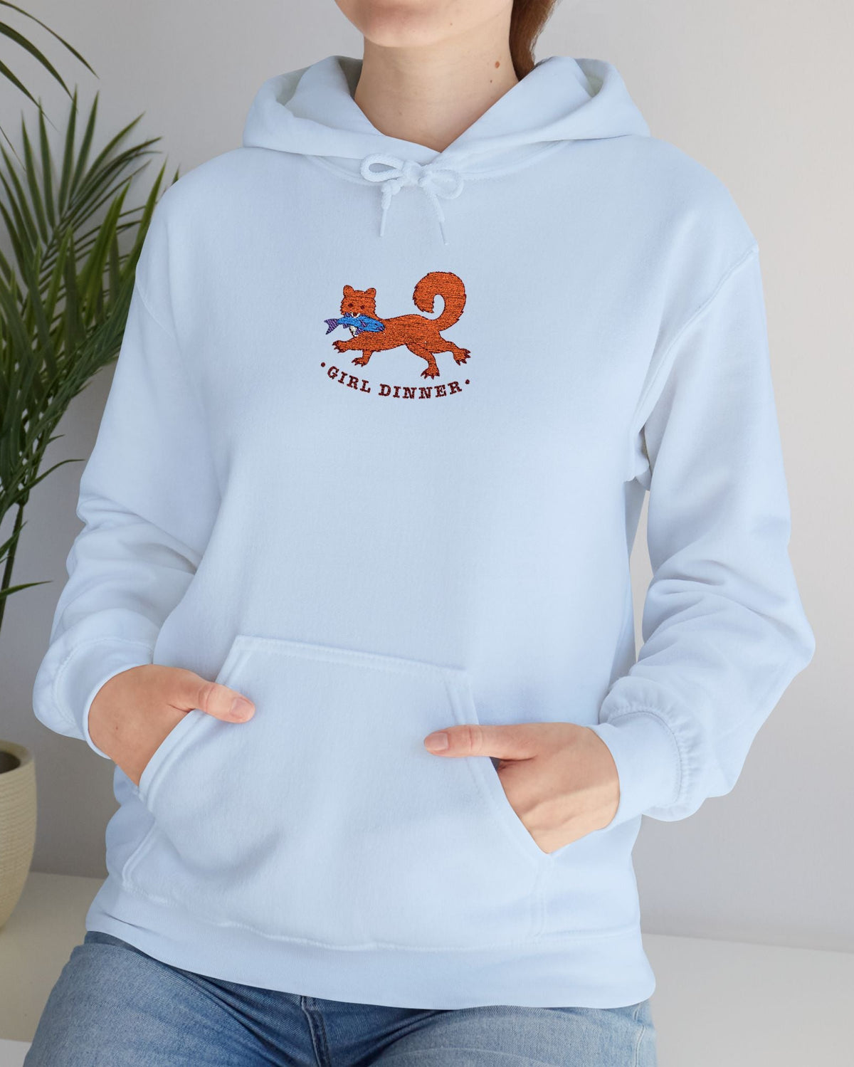 Girl Dinner Embroidered Hoodie