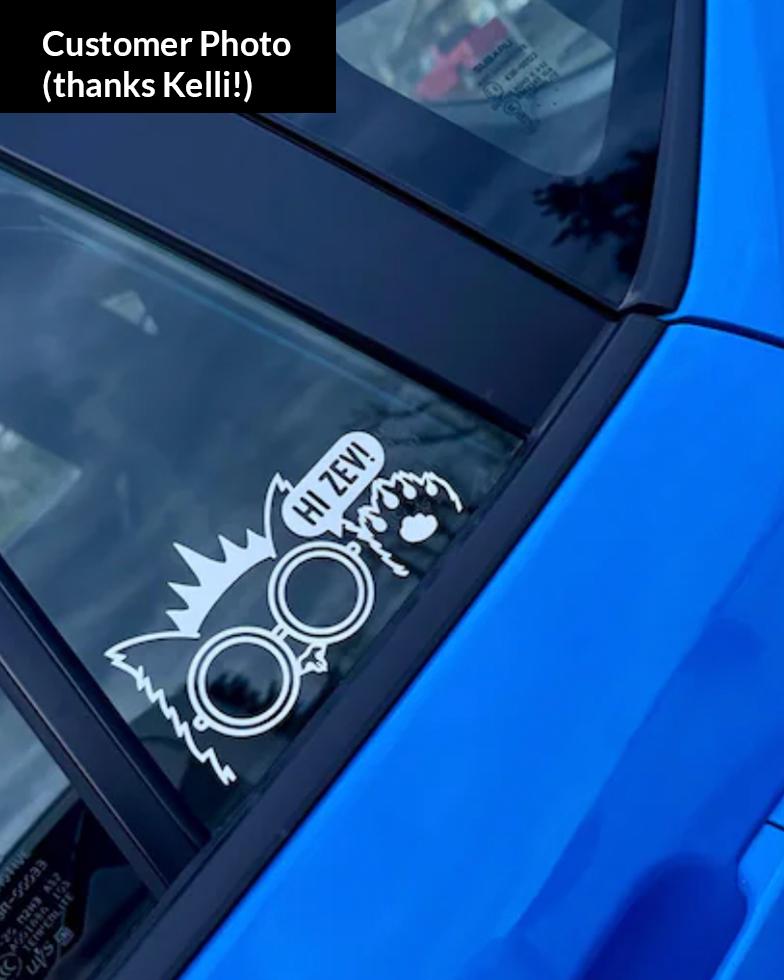 Hi Zev! White Decal