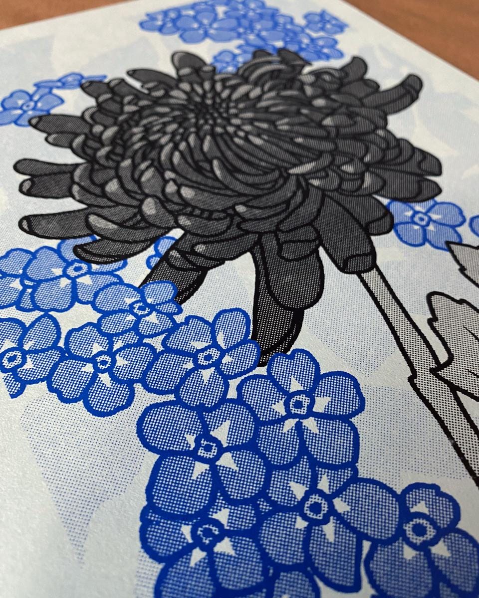 "Forget-Me-Not" Limited-Edition Screen Print