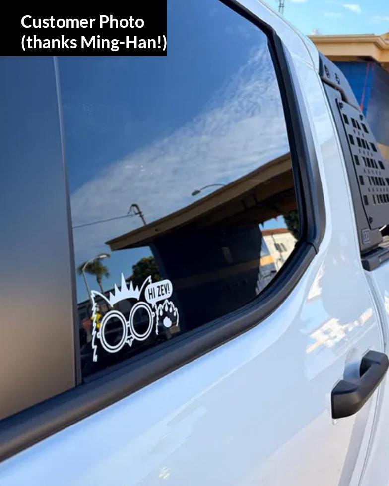 Hi Zev! White Decal