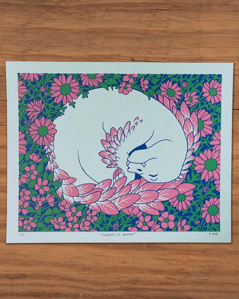 "Sleeping Mongo" Limited-Edition Screen Print