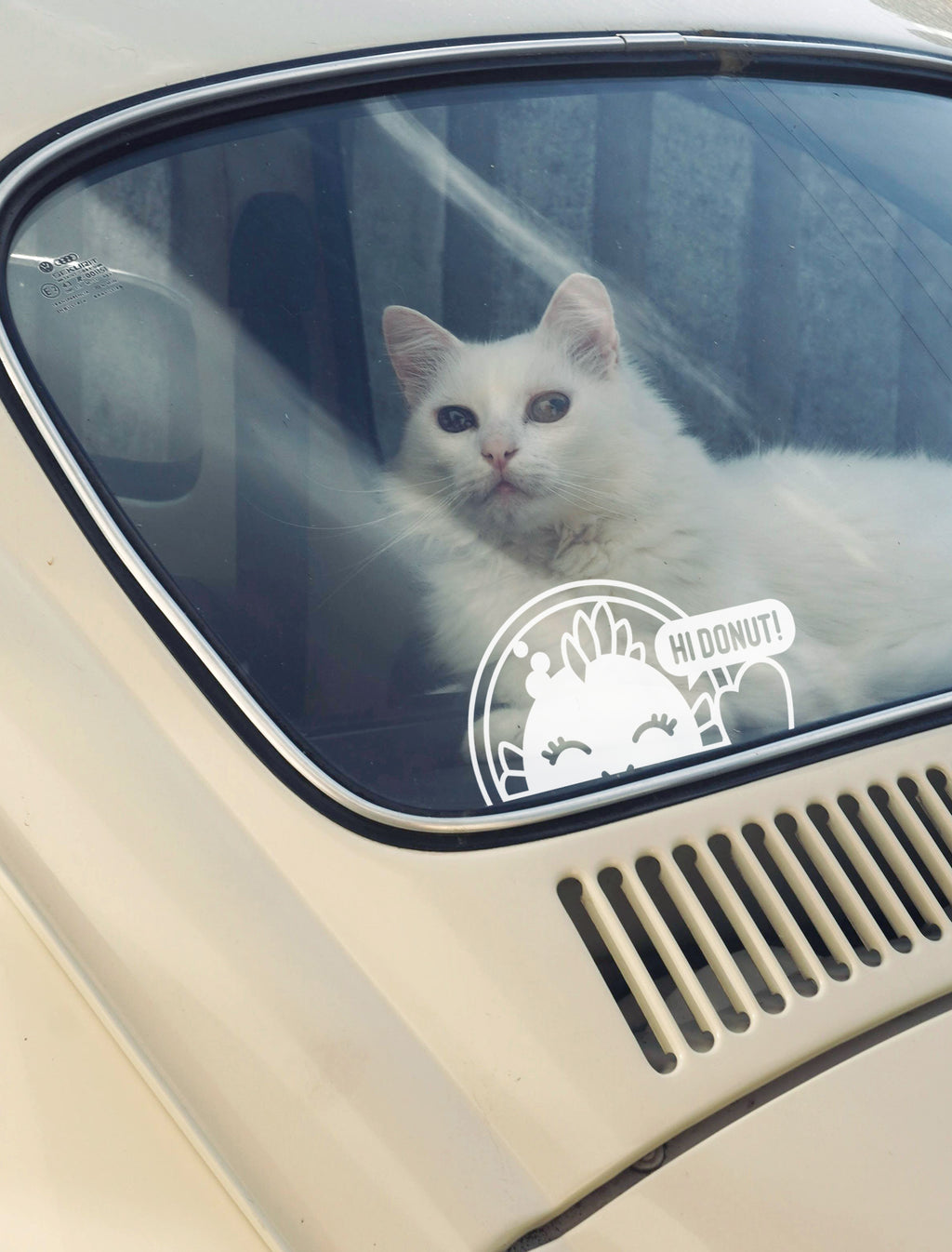 Hi Donut! Decal (White)