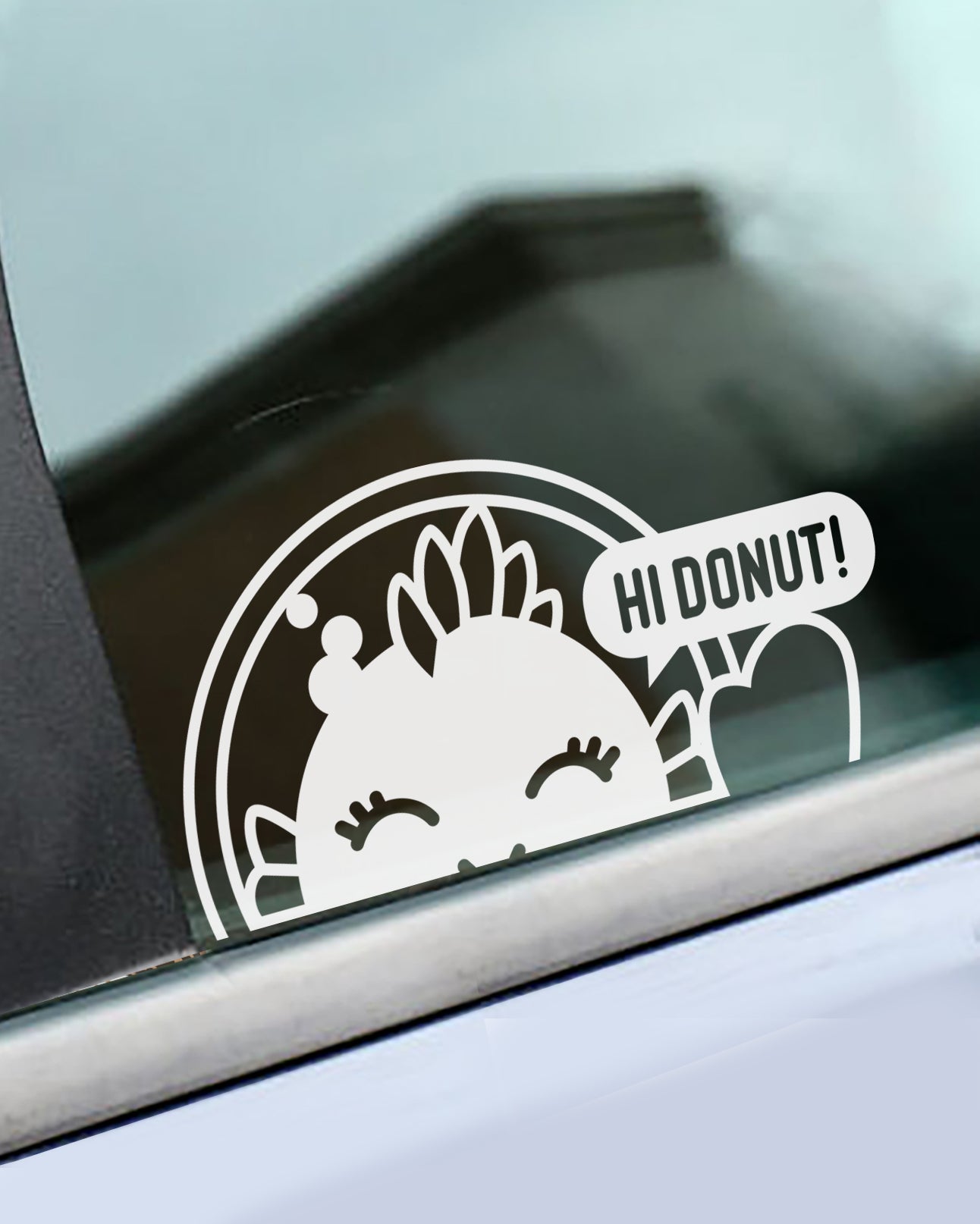 Hi Donut! Decal (White)