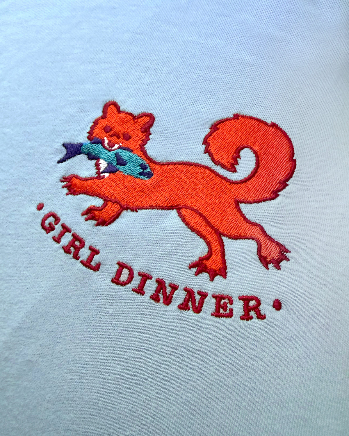 Girl Dinner Embroidered Hoodie