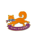 Girl Dinner Enamel Pin