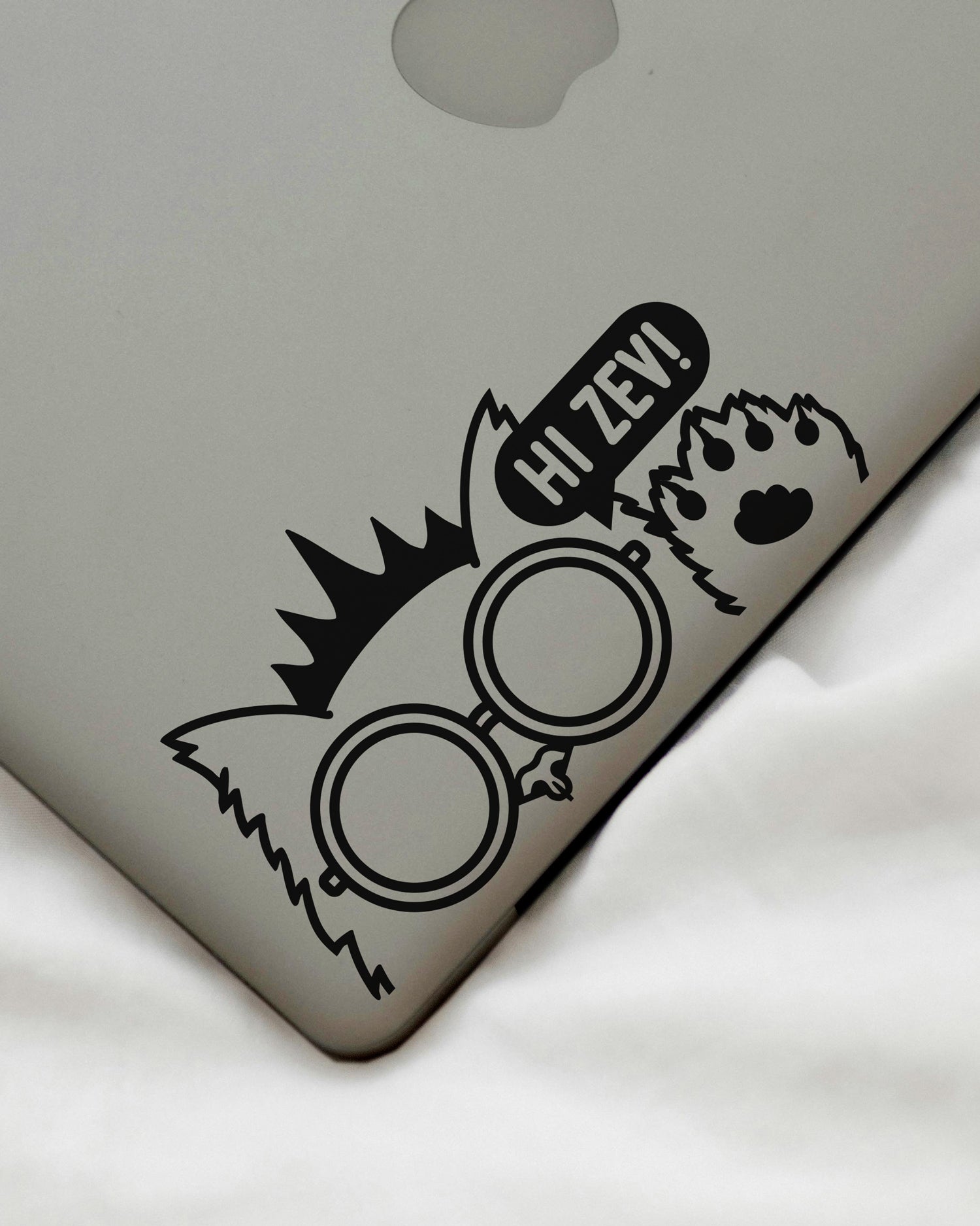 Hi Zev! Decal (Black)