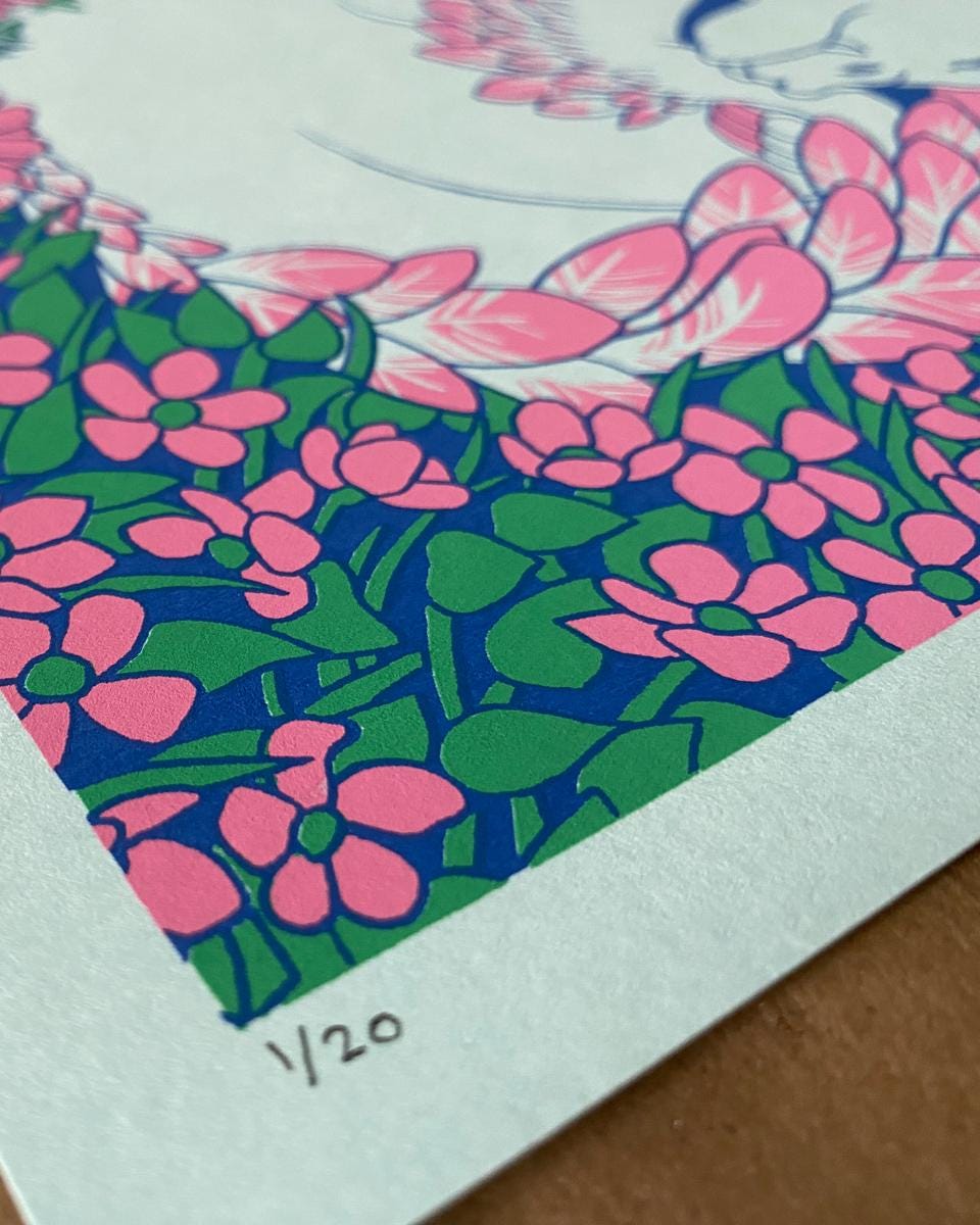 "Sleeping Mongo" Limited-Edition Screen Print