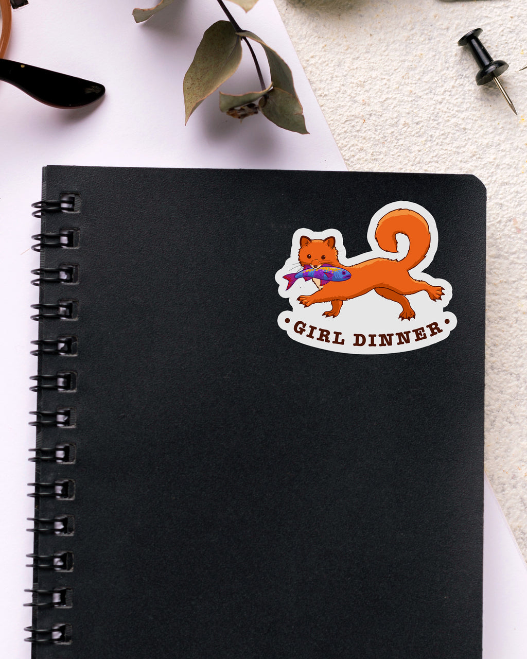 Girl Dinner Sticker